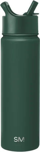 Vista 76 de Simple Modern botella de agua con tapa con pajita, termo de acero inoxidable con aislamiento al vacío, reutilizable, sin BPA, sin fugas