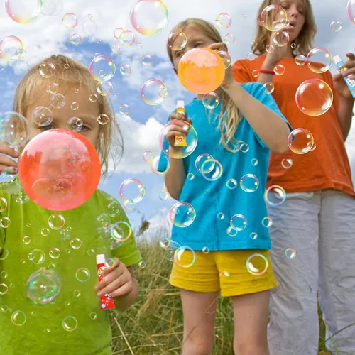 Vista 6 de 20 piezas de burbujas de plástico soplar burbujas de plástico grandes globos de burbujas para escuelas fiesta regalo de cumpleaños