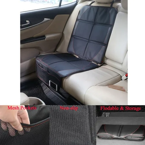 Vista 5 de Protector de asiento de coche para niños, impermeable, plegable, protector de asiento de automóvil, alfombrilla para perro con acolchado más grueso