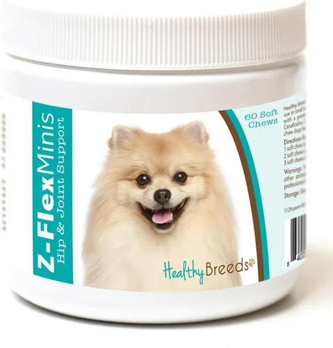 Vista 2 de Healthy Breeds Affenpinscher Z-Flex Minis - Masticables suaves para cadera y articulaciones, 60