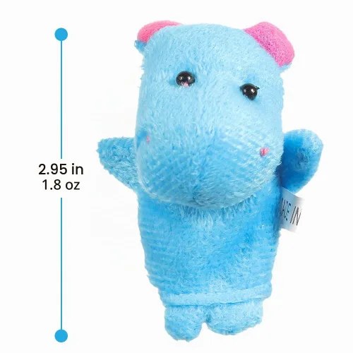 Vista 2 de acekid suave felpa Animal Finger Puppets Set terciopelo estilo Animal, 10 piezas
