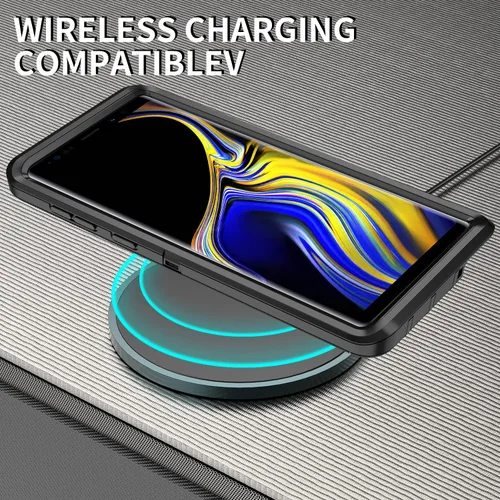 Vista 5 de Funda para Galaxy Note 9, a prueba de golpes, a prueba de caídas, a prueba de polvo, protección de cuerpo completo de 3 capas, funda rígida de alto