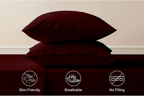 Vista 3 de Cottingon Juego de sábanas de 4 piezas extra profundas de 100 % algodón, ropa de cama suave y de lujo que se adapta a bolsillos extra profundos