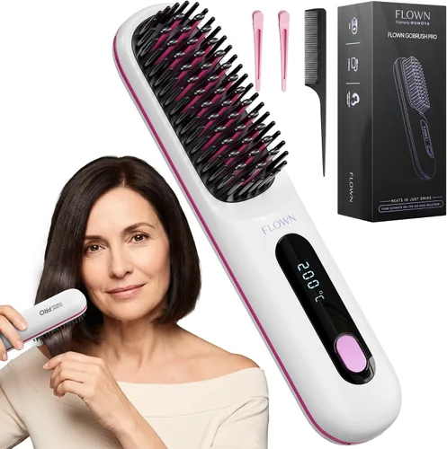 Vista 12 de Flown® Original Go Brush PRO - Cepillo térmico sin daños Cargador USB-C Negro