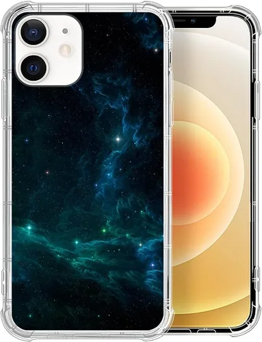 Vista 97 de CARLOCA Funda compatible con iPhone 7 Plus para niña, transparente con increíble diseño de nebulosa espacial, diseño de plástico a prueba de golpes