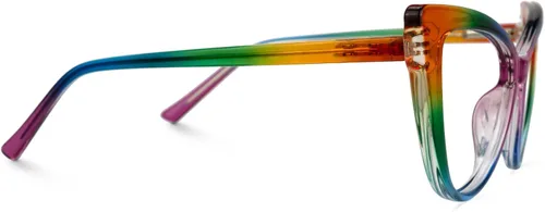 Vista 3 de Zeelool Marco de ojo de gato de moda para mujer con lente transparente sin receta Chelsy ZJGT154975