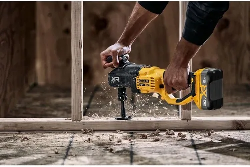 Vista 7 de DEWALT Taladro compacto inalámbrico sin escobillas de 20V MAX* XR de 7/16 pulgadas de cambio rápido para postes y vigas (solo herramienta) (DCD447B)