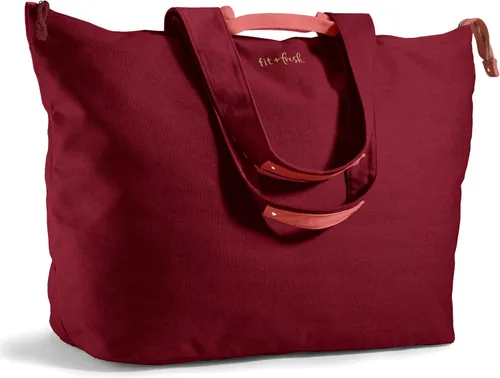 Vista 20 de Bolso de playa grande Fit & Fresh para mujeres - Bolso de viaje extragrande con bolsillos Negro