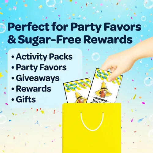 Vista 5 de Monkey Party Favors for Kids Bundle - 8 Pc Mini Activity Packs