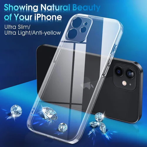Vista 122 de Supdeal Funda cristalina transparente para iPhone 11, [No se amarillea] [Protección de la cámara] [Probado contra caídas de grado militar] Funda
