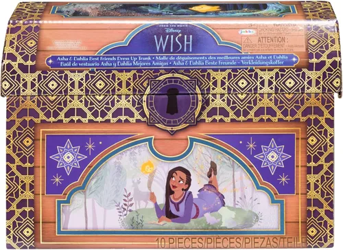 Vista 7 de Disney's Wish Asha & Dahlia - Baúl de vestir, juego de rol de mejores amigos, se adapta a tallas 4-6X Exclusivo de Tienda
