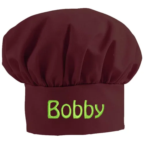 Vista 14 de Sombrero de chef bordado personalizado 65/35 poliéster/algodón fabricado en los Estados Unidos, Negro