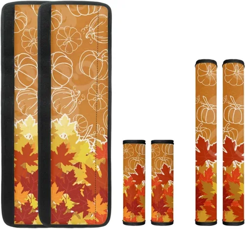 Vista 11 de 6 fundas para manija de puerta de refrigerador de Acción de Gracias, cubierta de manija de nevera de otoño, hoja de arce, protector de manija