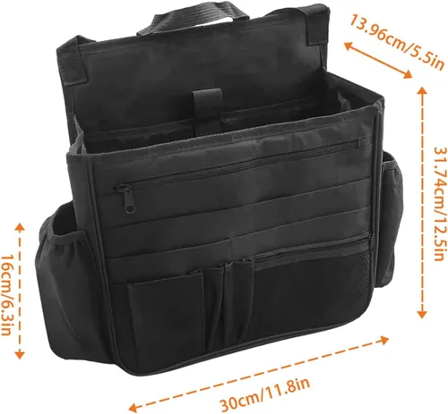 Vista 6 de Boczif Organizador de asiento trasero de automóvil, bolsa de almacenamiento colgante para asiento de pasajero, organizador de asiento delantero