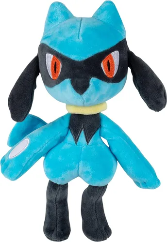 Vista 2 de Pokémon - Peluche de Riolu de 8 pulgadas - Con licencia oficial - Figura de evolución de Lucario - Juguete de peluche suave auténtico - Regalo