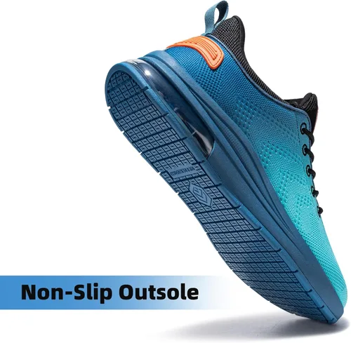Vista 4 de LARNMERN Mens Running Shoes Slip On Breathable Walking Sneakers Azul-Verde