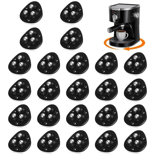 Vista 15 de TRVL FIELDER Ruedas giratorias autoadhesivas – Rueda universal giratoria de 360°, rodamiento de transferencia de bolas mini para pequeños
