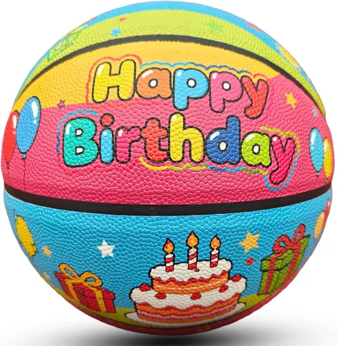 Vista 11 de Pelota de baloncesto de cuero PU JIUERYUN – Talla oficial 7 (29,5 pulgadas), Talla 6 (28,5 pulgadas), Talla 5 (27,5 pulgadas), pelota de cumpleaños