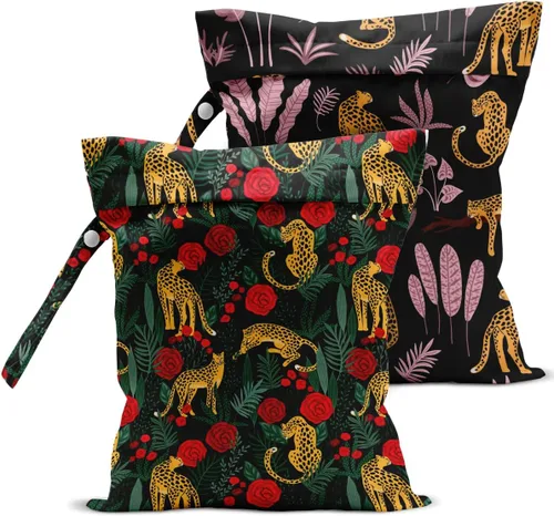 Vista 17 de 2 Piezas Bolsa Húmeda, Bolsa Impermeable Húmeda y Seca, Bolsa de Lavandería Pequeña, para Traje de Baño, Piscina, Viaje, Playa, Pañales, Ropa Sucia