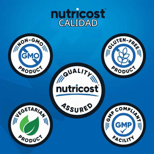 Vista 3 de Nutricost BCAA Polvo (Uva, 60 porciones) - Relación óptima 2:1:1, apto para vegetarianos, sin OMG, sin gluten Apto para vegetarianos, sin OMG
