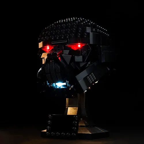 Vista 5 de Kyglaring Kit de iluminación LED diseñado para Lego Star Wars Dark Trooper Helmet 75343 Kit de construcción modelo, sin juego de Lego