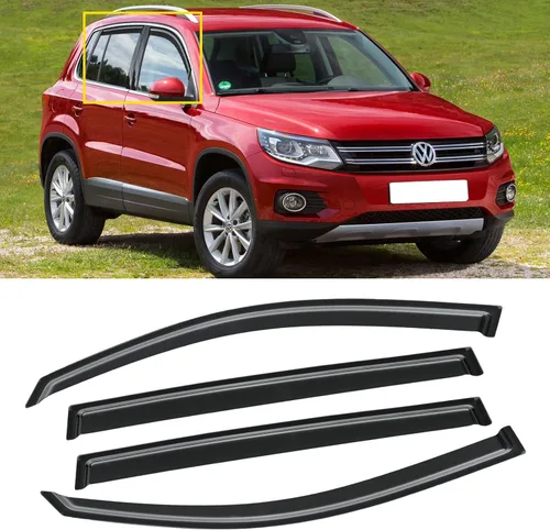 Vista 37 de Protectores de lluvia en canal para Jeep Grand Cherokee L 2021-2026, protectores de visera de ventana, deflector de ventilación, sombra viento humo