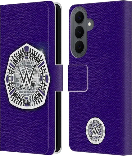 Vista 284 de Head Case Designs Officially Licensed WWE Cruiserweight Champion Title Belts Leather Wallet Case Compatible with Samsung Galaxy A07 4G Campeón