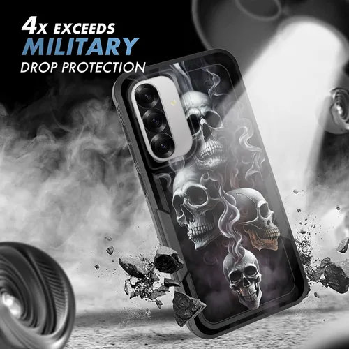 Vista 717 de Funda para Galaxy A14 5G, resistente de doble capa híbrida de policarbonato duro, goma suave, a prueba de golpes, funda protectora resistente