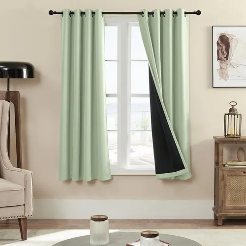 Vista 54 de Rutterllow - Cortinas 100% opacas, paneles de cortina con ojales, aislamiento térmico y bloqueo de luz para habitación y sala de estar
