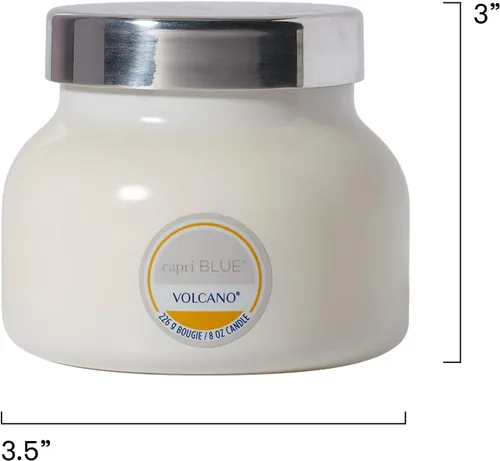 Vista 11 de Capri Blue Volcano Velas perfumadas – Velas en tarro de cristal de lujo para el hogar perfumadas con frutas tropicales y cítricos azucarados, mezcla
