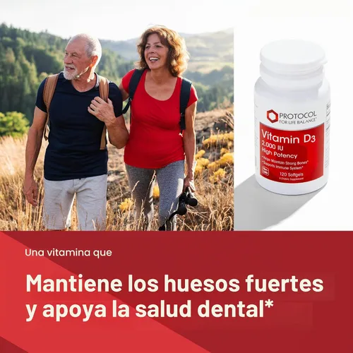 Vista 3 de PROTOCOL FOR LIFE BALANCE Vitamina D3 2,000 UI, 120 cápsulas blandas