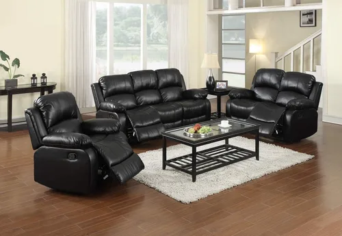 Vista 8 de A Ainehome Juego de sofá reclinable para sala de estar, sofá reclinable, sofá biplaza, asiento reclinable de movimiento manual, asiento de cine