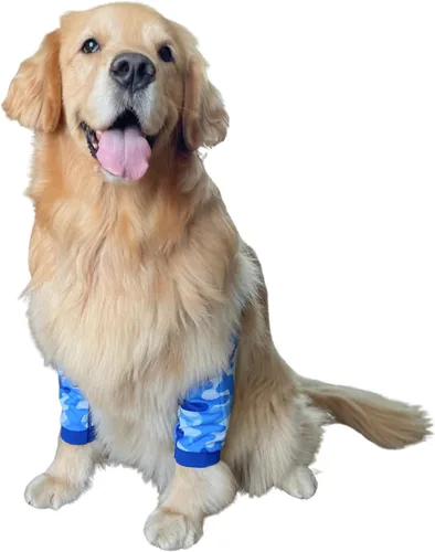 Vista 10 de Protector de codo para perro, coderas con almohadilla de malla para perros medianos y grandes para evitar lamer heridas (automóvil, 4XL)