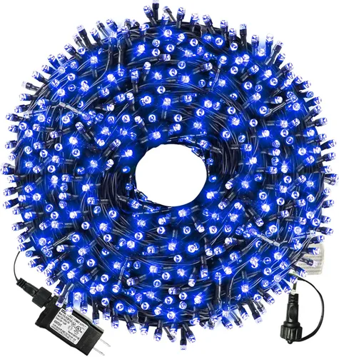 Vista 19 de XTF2015 Luces de Navidad LED de 105 pies con 300 LED, Enchufe de Extremo a Extremo, 8 Modos, Luces de Navidad Certificadas UL para Exteriores e
