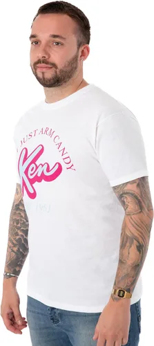 Vista 2 de Barbie Camiseta blanca para hombre Ken Not Just Arm Candy Graphic Tee Camiseta blanca de manga corta para hombre Regalo de película novedosa