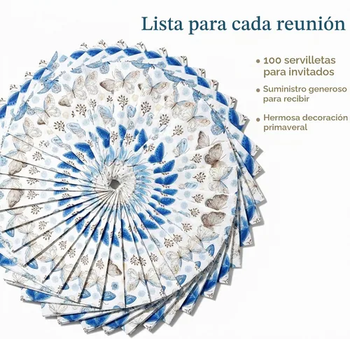 Vista 3 de Gift Boutique Paquete de 100 servilletas de papel decorativas con diseño