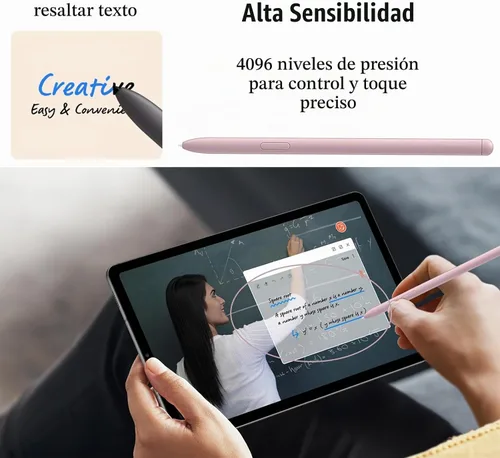 Vista 4 de 2Pcs Tab S6 Lite S Pen Reemplazo para Samsung Galaxy Tab S6 Lite Pen (rosa)