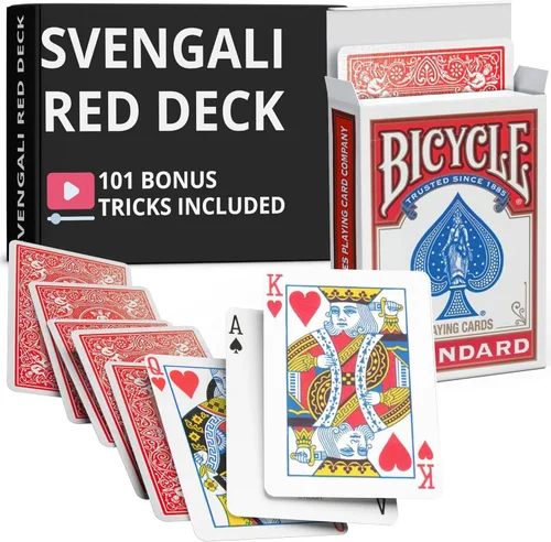 Vista 56 de Ted's Sterling Magic Precision Red Rider Back Bicycle Mazo Svengali con Instrucciones para 100+ Trucos (2 de Tréboles)