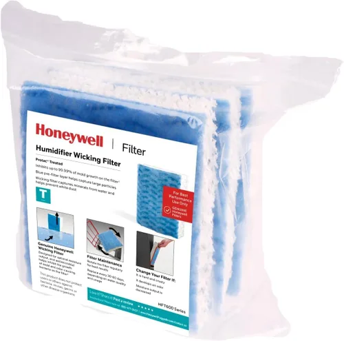 Vista 10 de Honeywell HFT600PF1 Filtro de Mecha de Repuesto T, 1 paquete, Blanco