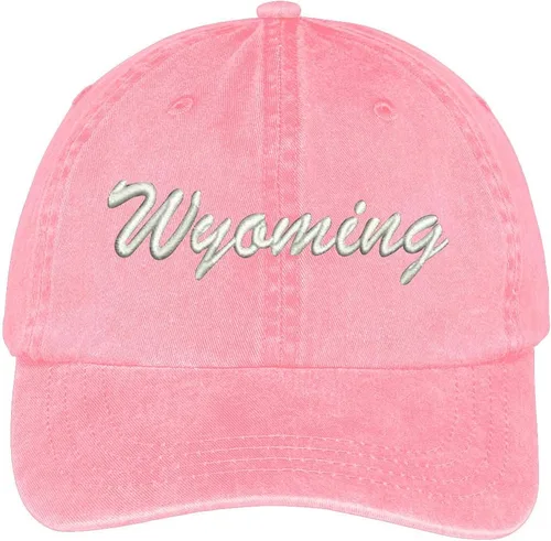 Vista 7 de Trendy Apparel Shop Gorra de algodón ajustable de perfil bajo bordado del estado de Wyoming