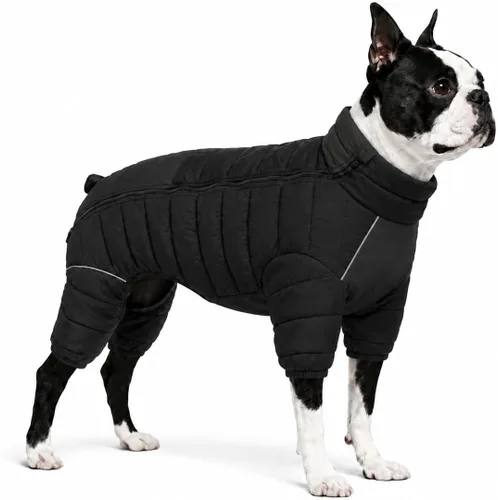 Vista 53 de Suéter para Perro ArmyGreen, Resistente al Viento, Reflectante - Chaqueta de Invierno Dirigible para S, M, L - Cremallera, Tallas Ajustables Verde