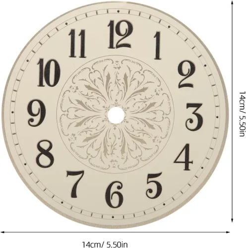 Vista 2 de Cabilock - Esfera redonda de 5.51 pulgadas, repuesto para reloj de pared, esfera de cuarzo, para proyectos de manualidades, placa frontal de metal