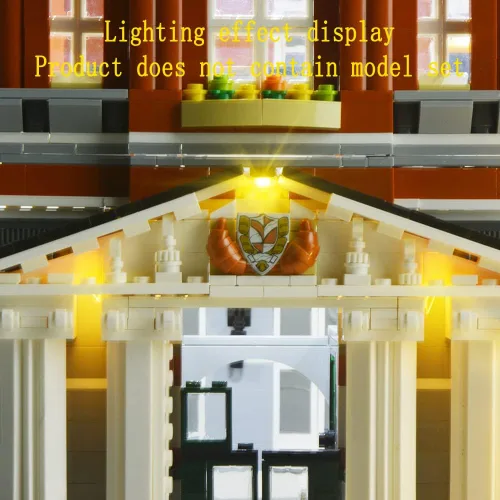Vista 8 de GEAMENT Kit de luces LED compatible con Lego Town Hall - para Creator 10224 (juego de modelos no incluido)