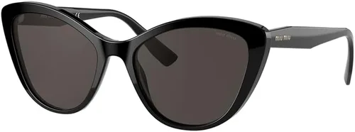 Vista 6 de Miu Miu Gafas de sol redondas a la moda Gradiente de oro antiguo/gris