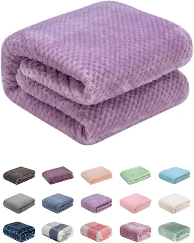 Vista 60 de Manta difusa o manta mullida para bebé, suave y cálida y acogedora manta de lana de coral para niños pequeños, bebés o recién nacidos, para cuna