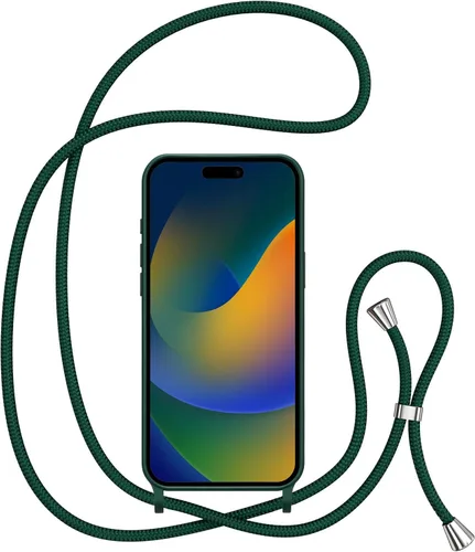 Vista 5 de ZTOFERA Funda para iPhone 12 Pro Max de 6.7 pulgadas con correa, funda cruzada con cordón ajustable para el cuello para el hombro, silicona suave a