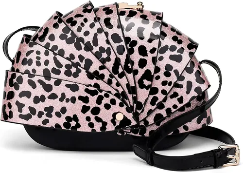 Vista 11 de Bolso bandolera de cuero sintético para mujer, diseño único y plegable