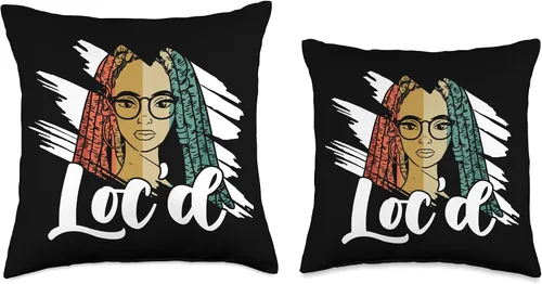 Vista 3 de Locs Afro Dreadlocks Love Natural Beauty Hair It's the Locs for Me-Afro Hair - Almohada negra americana africana, 16 x 16 pulgadas, multicolor