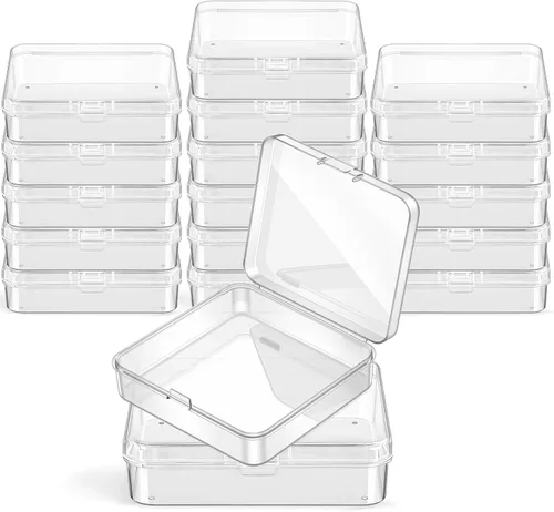 Vista 41 de 6 piezas de mini contenedores de almacenamiento de cuentas de plástico transparente para recolectar artículos pequeños, cuentas, joyas, tarjetas