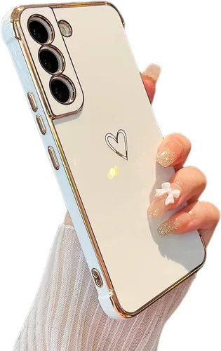 Vista 85 de ZTOFERA Funda diseñada para Google Pixel 7a, bonito diseño de corazones de amor con borde chapado y protección de lente de cámara, para Google Pixel